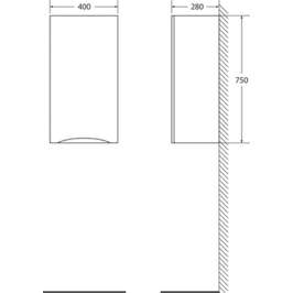 Шкаф BelBagno Fly-Marino L cappuccino lucido 