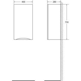 Шкаф BelBagno Fly-Marino L rovere grigio 