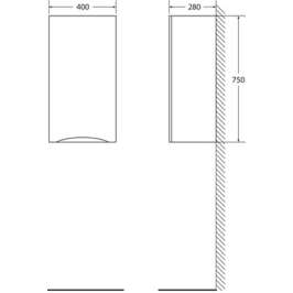 Шкаф BelBagno Fly-Marino R bianco opaco 