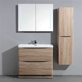 Раковина с тумбой BelBagno Ancona-N 80 rovere bianco напольная