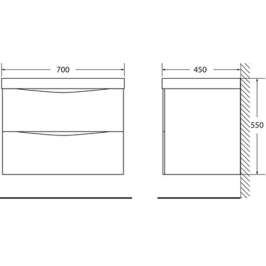 Тумба под раковину подвесная BelBagno Marino 70 bianco opaco
