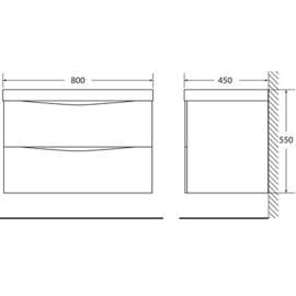 Тумба под раковину подвесная BelBagno Marino 80 rovere cioccolato amaro