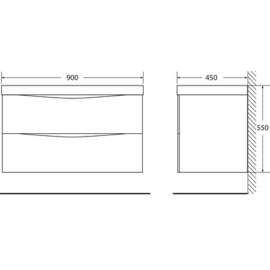 Тумба под раковину подвесная BelBagno Marino 90 rovere bianco