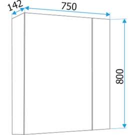 Зеркало-шкаф 1MarKa Соната 75 белый У29559