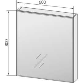 Зеркало-шкаф Marka One Mix 60 У37178