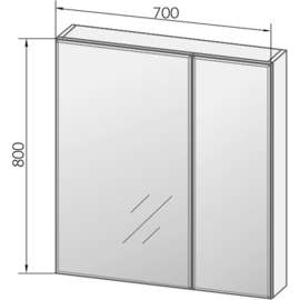 Зеркало-шкаф Marka One Mix 70 У37179