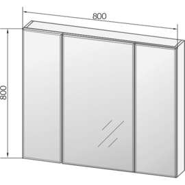Зеркало-шкаф Marka One Mix 80 У37180