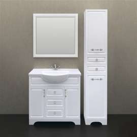 Зеркало для ванной 1MarKa Прованс 85 белый глянец У71973