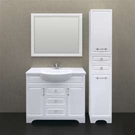Зеркало для ванной 1MarKa Прованс 105 белый глянец У71972
