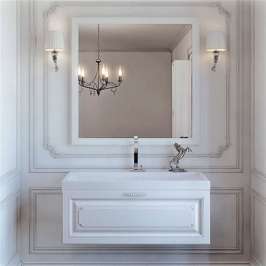 Зеркало для ванной Aqwella 5 stars Империя 100 белое Emp.02.10/W