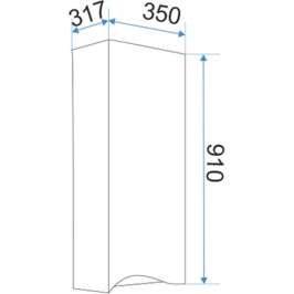 Шкаф 1MarKa Этюд 35П белый глянец У25502