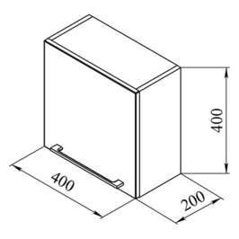 Шкаф De Aqua Куба 40 R KUB 302 040