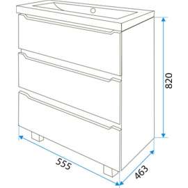 Тумба под раковину 1MarKa Кода 60Н белый глянец