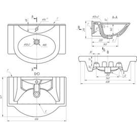 Тумба под раковину 1MarKa Прованс 65Н белый глянец