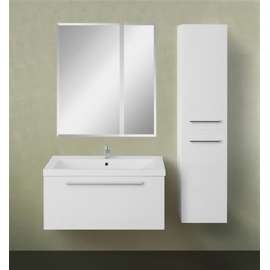 Тумба под раковину подвесная 1MarKa Соната 75П с 1 ящиком, белый глянец