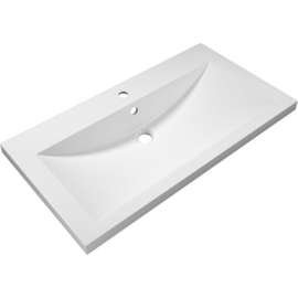 Тумба под раковину подвесная 1MarKa Соната 90П с 1 ящиком, белый глянец