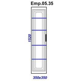 Пенал-шкаф Aqwella 5 stars Империя П35 подвесной белый глянец Emp.05.35/W