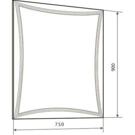 Зеркало для ванной Marka One Brio 75 Light У26295