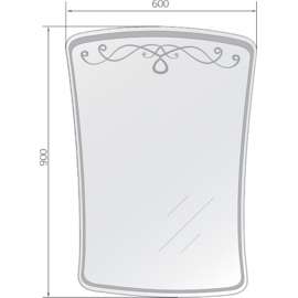 Зеркало для ванной Marka One Classic 1 60 см У52203