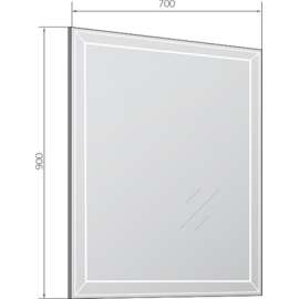 Зеркало для ванной Marka One Classic 2 70 см У52205