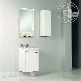 Зеркало для ванной Акватон Йорк 50 белый/выбеленное дерево 1A170002YOAY0