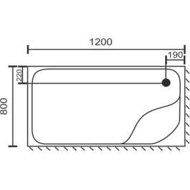 Душевой поддон Royal Bath RB 8120BP L