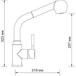 Смеситель Wasserkraft A8237 светлая (бронза) 