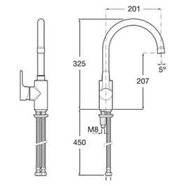 Смеситель Roca L20 5A8409C0M 