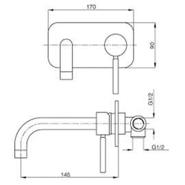 Смеситель Cezares Olimp BLSM2 01 L 