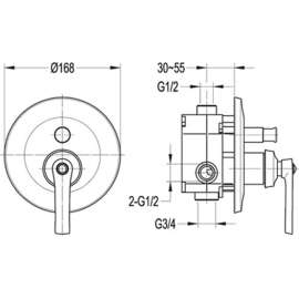 Смеситель Cezares Liberty F VDIM 01 