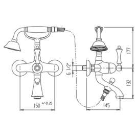Смеситель Cezares MARGOT-VDM-03/24-M 
