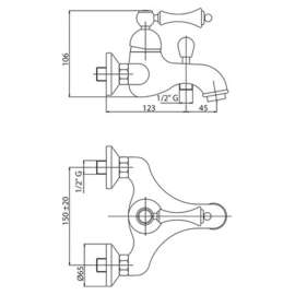 Смеситель Cezares MARGOT-VM-02-M 