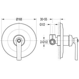 Смеситель Cezares Liberty F DIM 01 