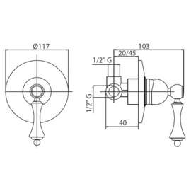 Смеситель Cezares MARGOT-DIM-02-Bi 