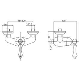 Смеситель Cezares MARGOT-DM-02-Bi 