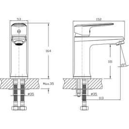 Смеситель Rush Devon DE7535-11 