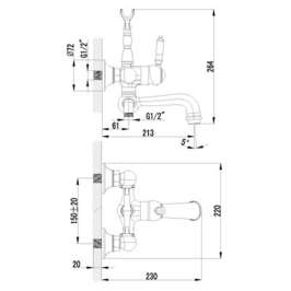 Смеситель Lemark Villa LM4812B 