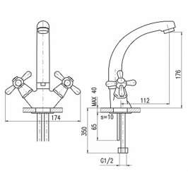 Смеситель Rav Slezak Morava MK120.5/2 