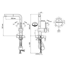 Смеситель Omoikiri Akashi-S OAK-CR-35-S