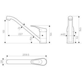 Смеситель Omoikiri Kado C 4994122