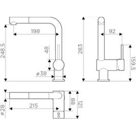 Смеситель Omoikiri Tanigawa-S C 4994120