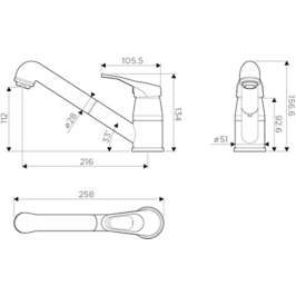 Смеситель Omoikiri Tateyama-S BL 4994136