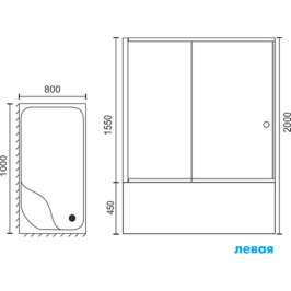 Душевой уголок Royal Bath RB 8100BP-C-L