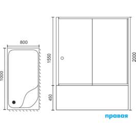 Душевой уголок Royal Bath RB 8100BP-C-R