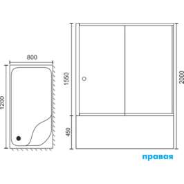 Душевой уголок Royal Bath RB 8120BP-C-R