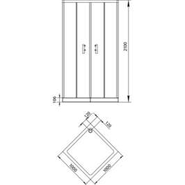 Душевой уголок Aquanet Alfa Cube NAA1142 100х100