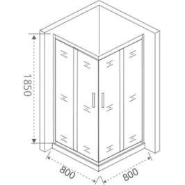 Душевой уголок Good Door Infinity CR-80-G-CH 80x80