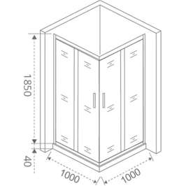 Душевой уголок Good Door Latte CR-100-G-WE 100x100