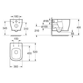 Унитаз подвесной BelBagno Prado BB10150CH безободковый 