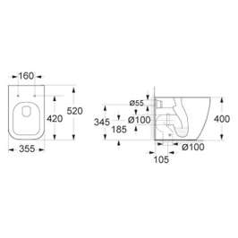 Унитаз приставной BelBagno Alpina 